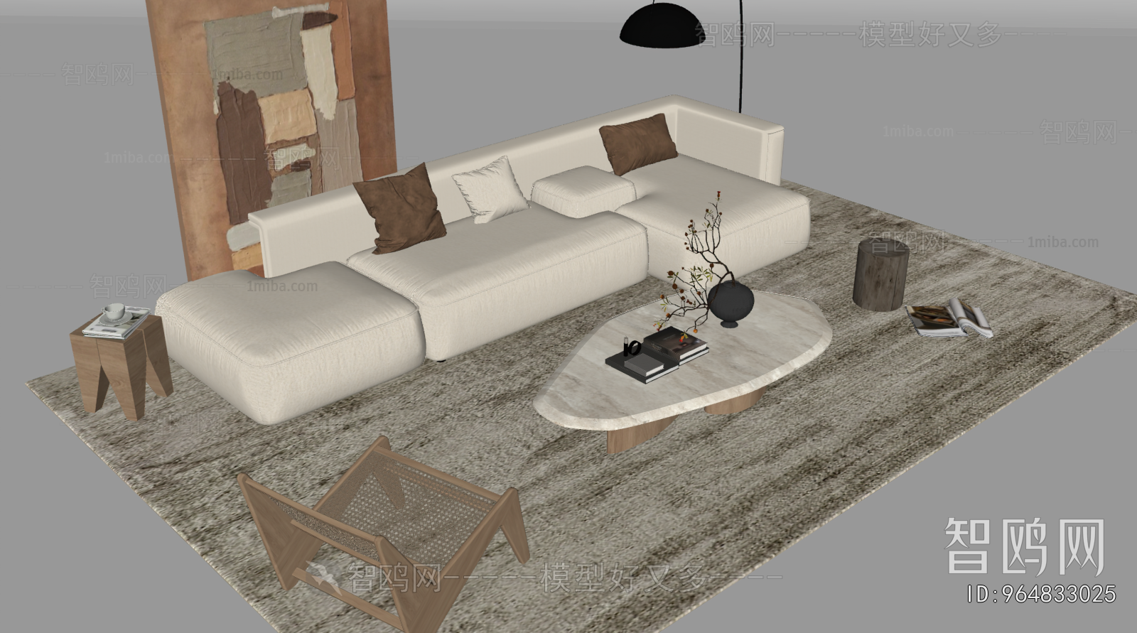 Wabi-sabi Style Sofa Combination