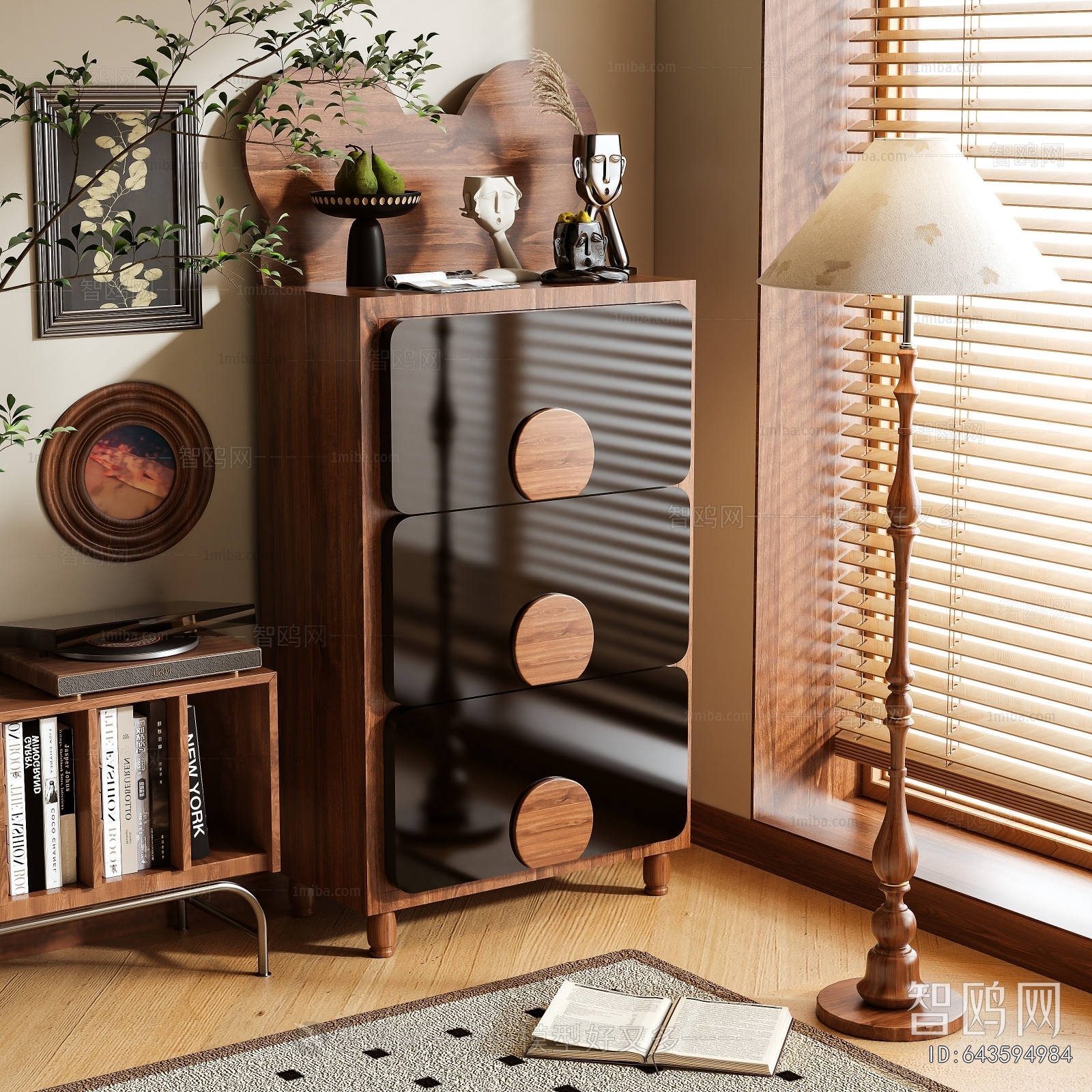 Wabi-sabi Style Decorative Cabinet