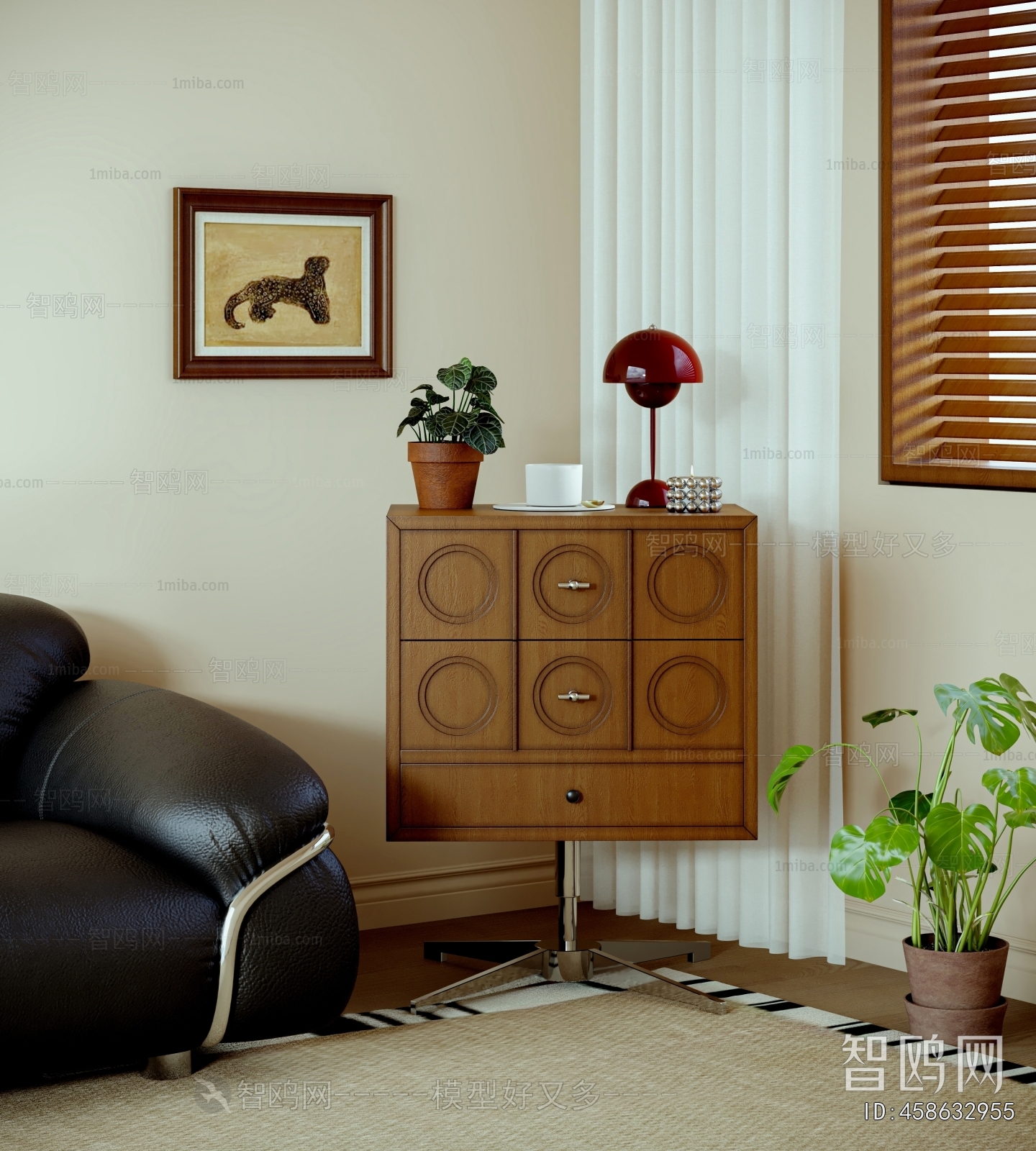 Wabi-sabi Style Decorative Cabinet