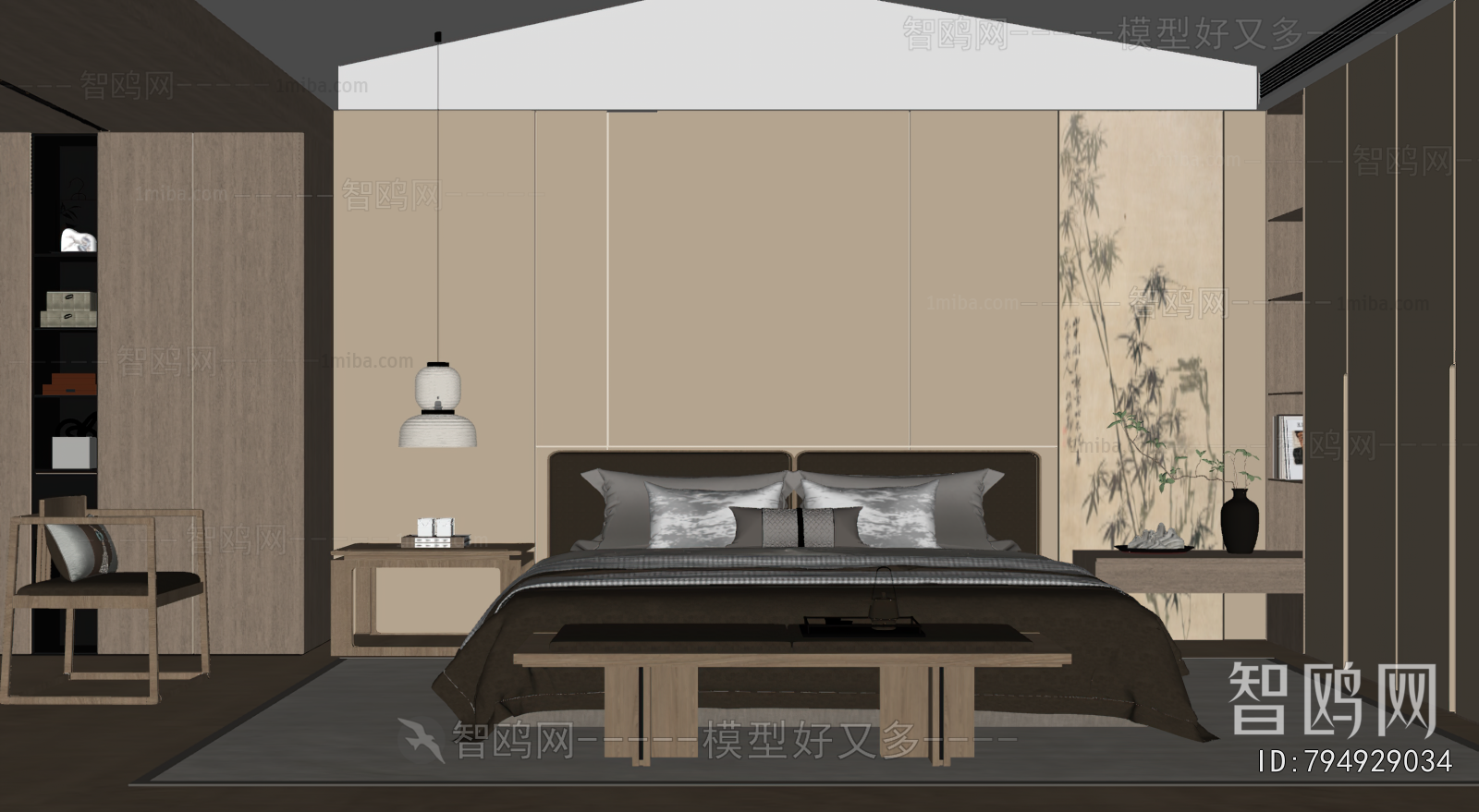 New Chinese Style Bedroom