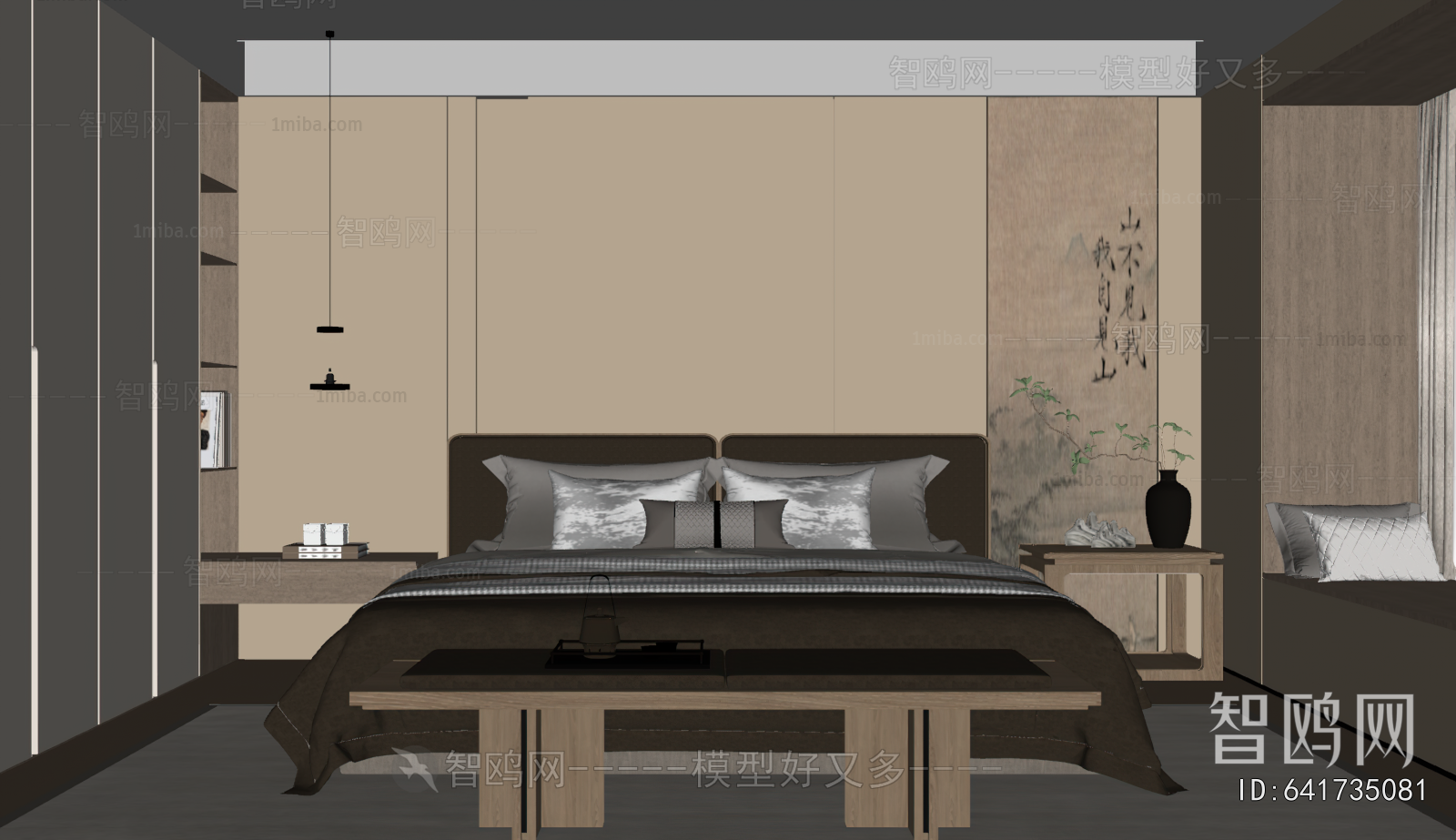 New Chinese Style Bedroom