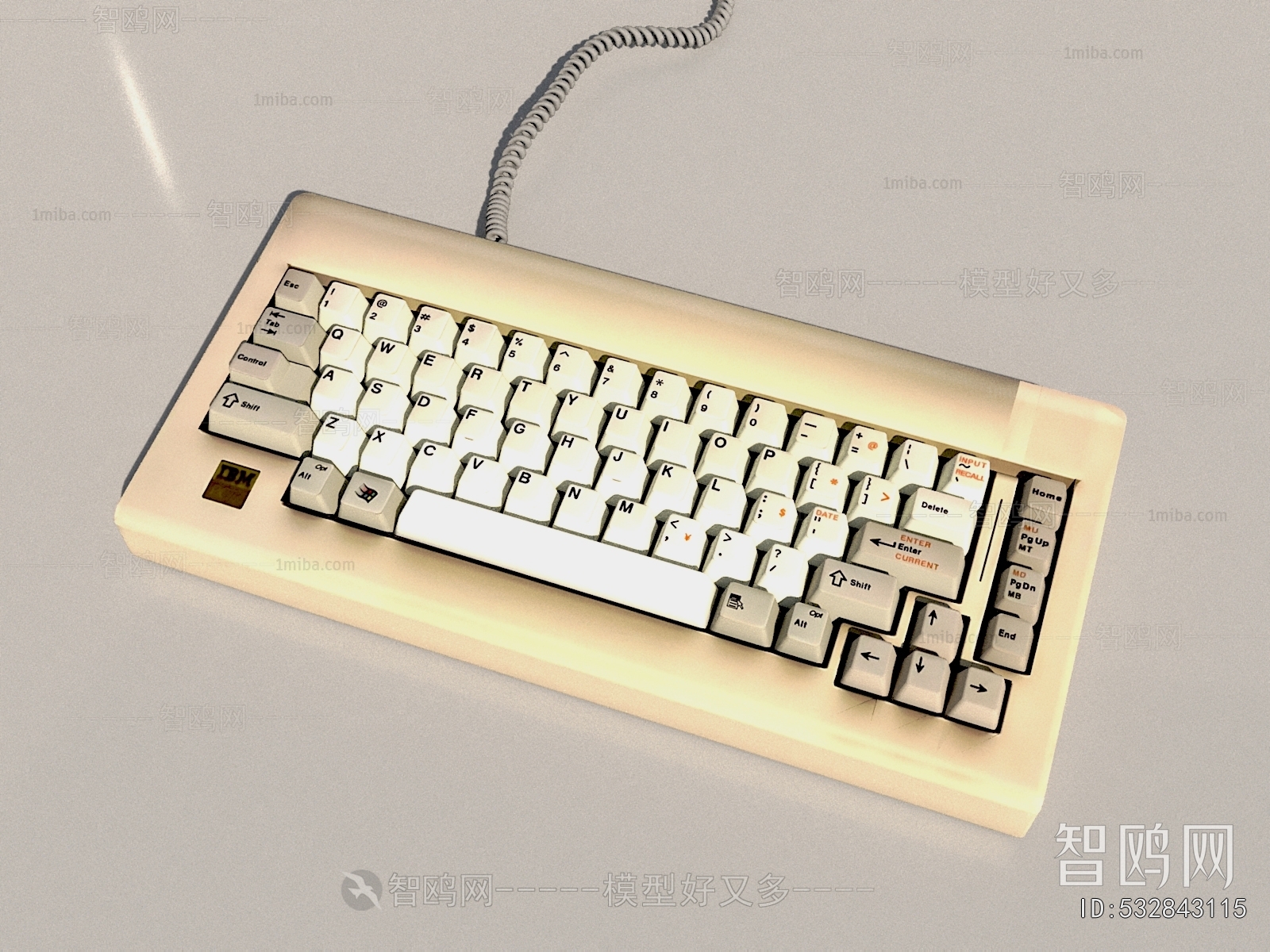 Retro Style Keyboard And Mouse