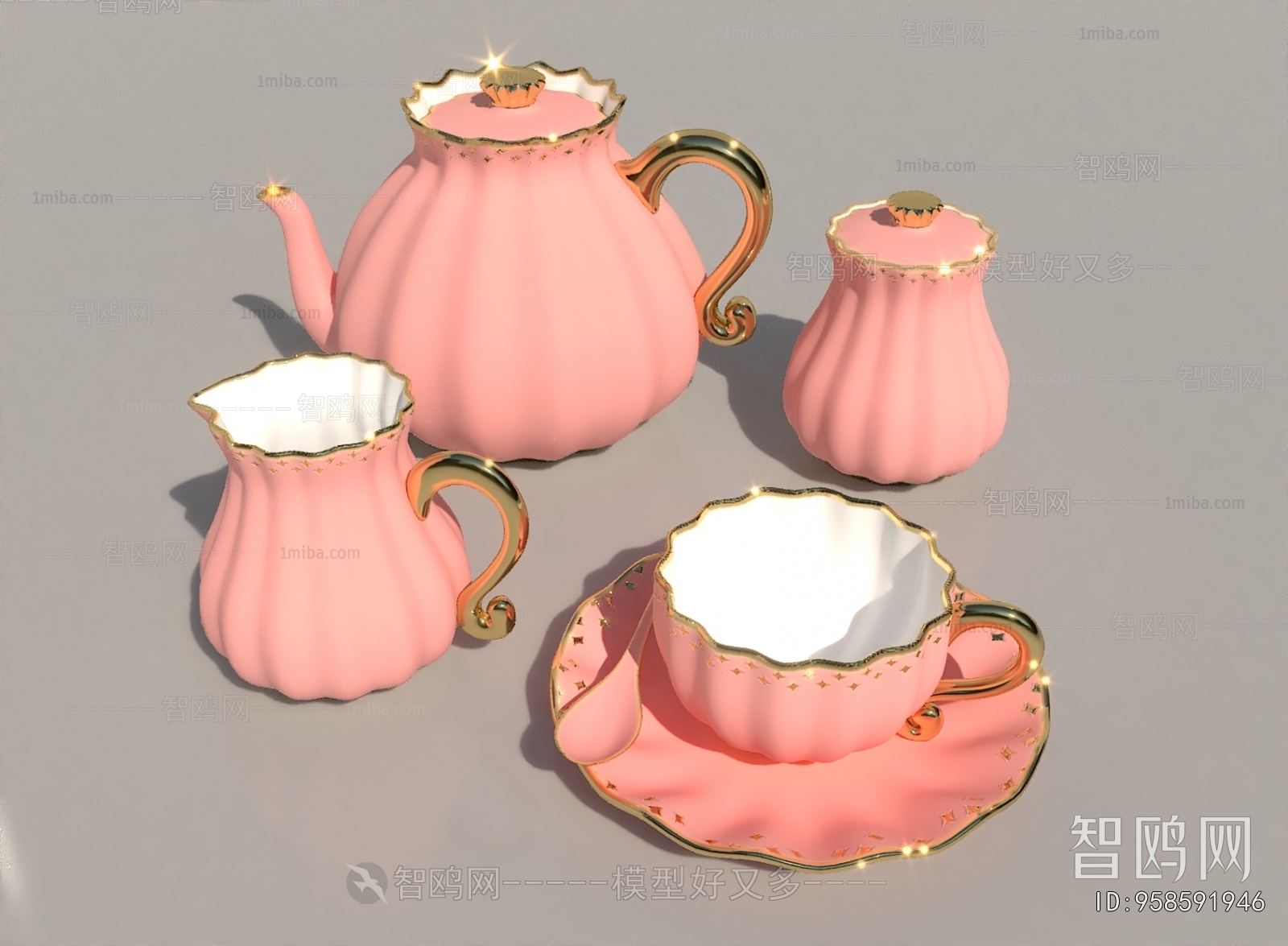 Simple European Style Tea Set