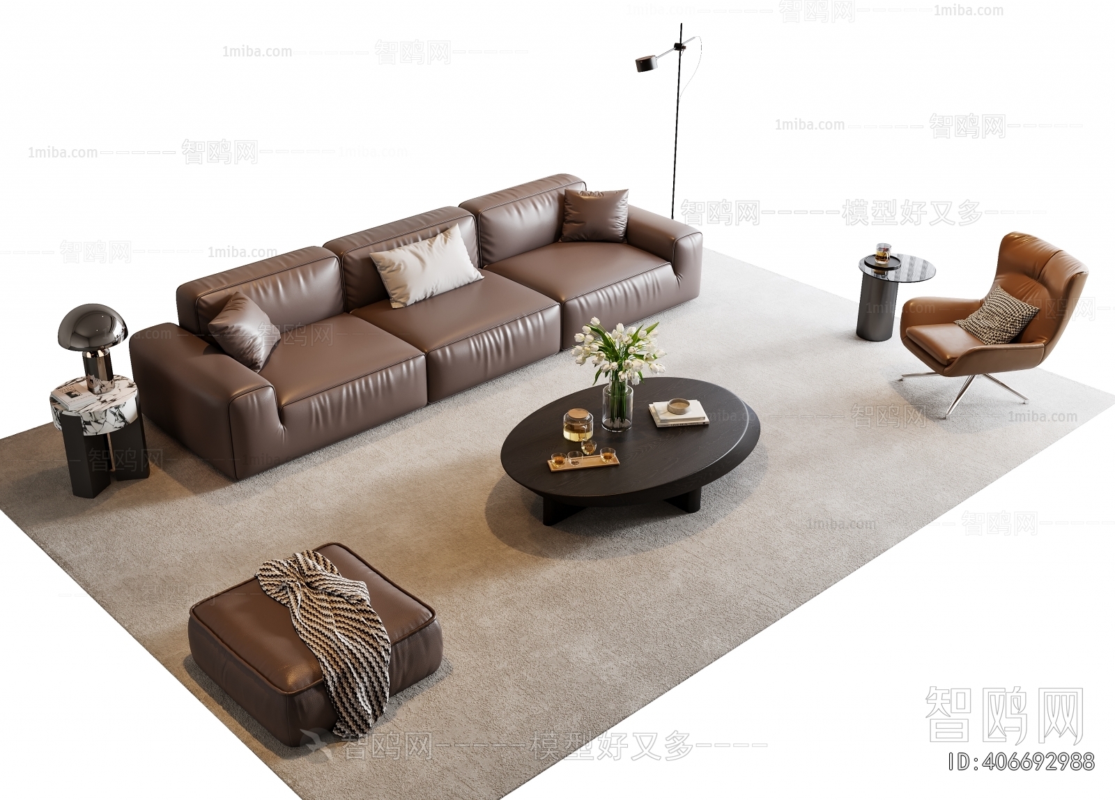 Modern Three-seat Sofa