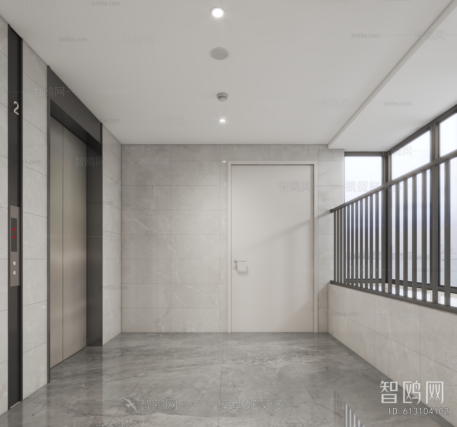 Modern Office Elevator Hall