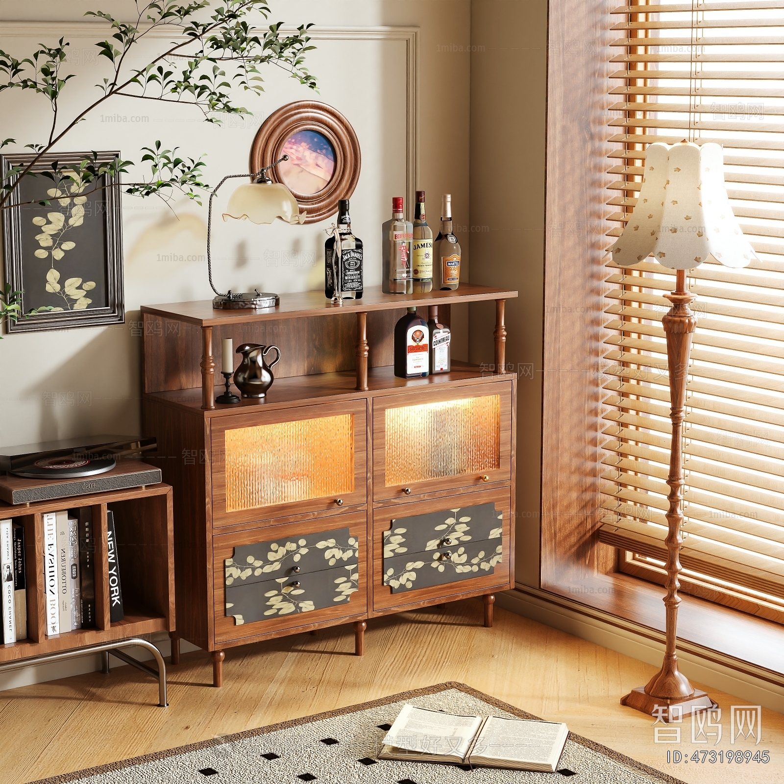 Wabi-sabi Style Decorative Cabinet