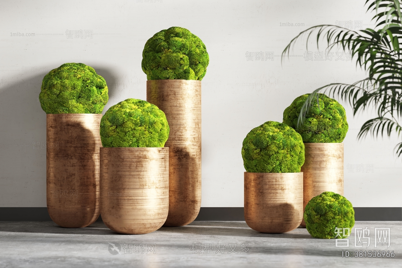 Modern Ground Green Plant Potted Plants