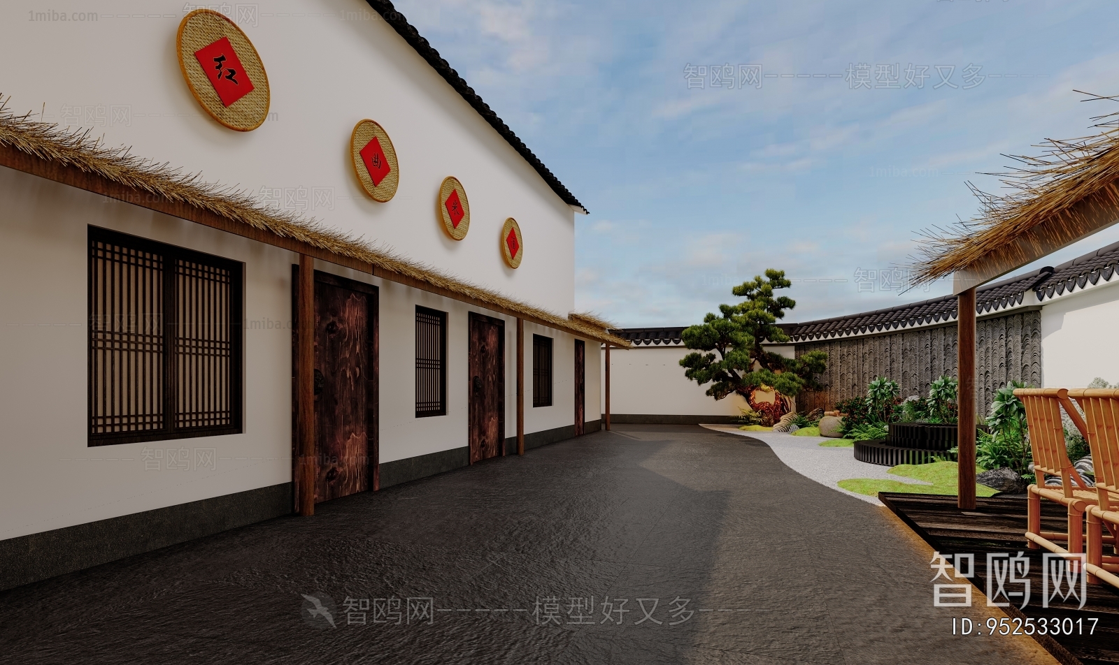 New Chinese Style Courtyard/landscape