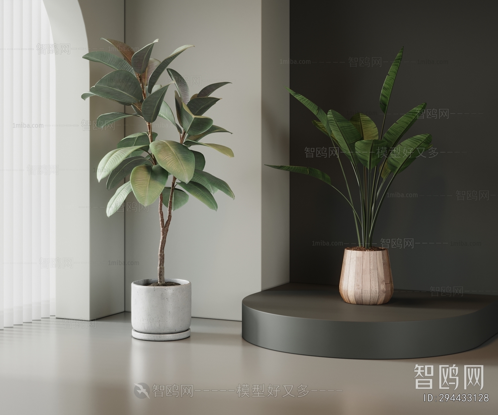 Modern Ground Green Plant Potted Plants