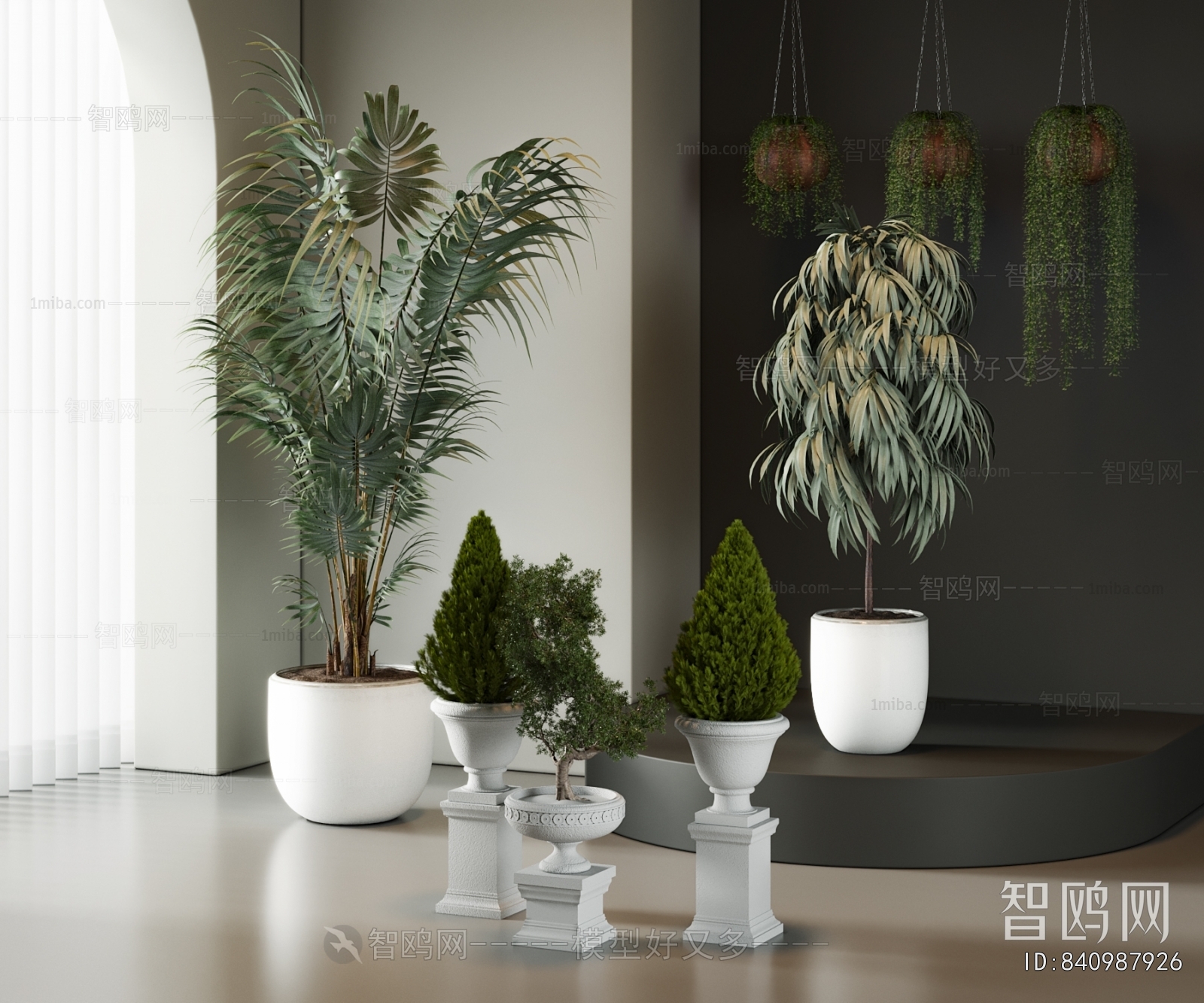 Modern Ground Green Plant Potted Plants