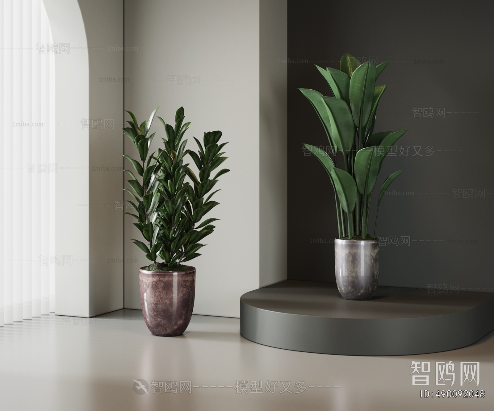 Modern Ground Green Plant Potted Plants