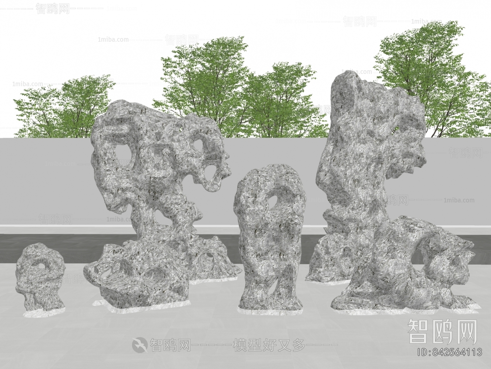 Chinese Style Rockery Waterscape