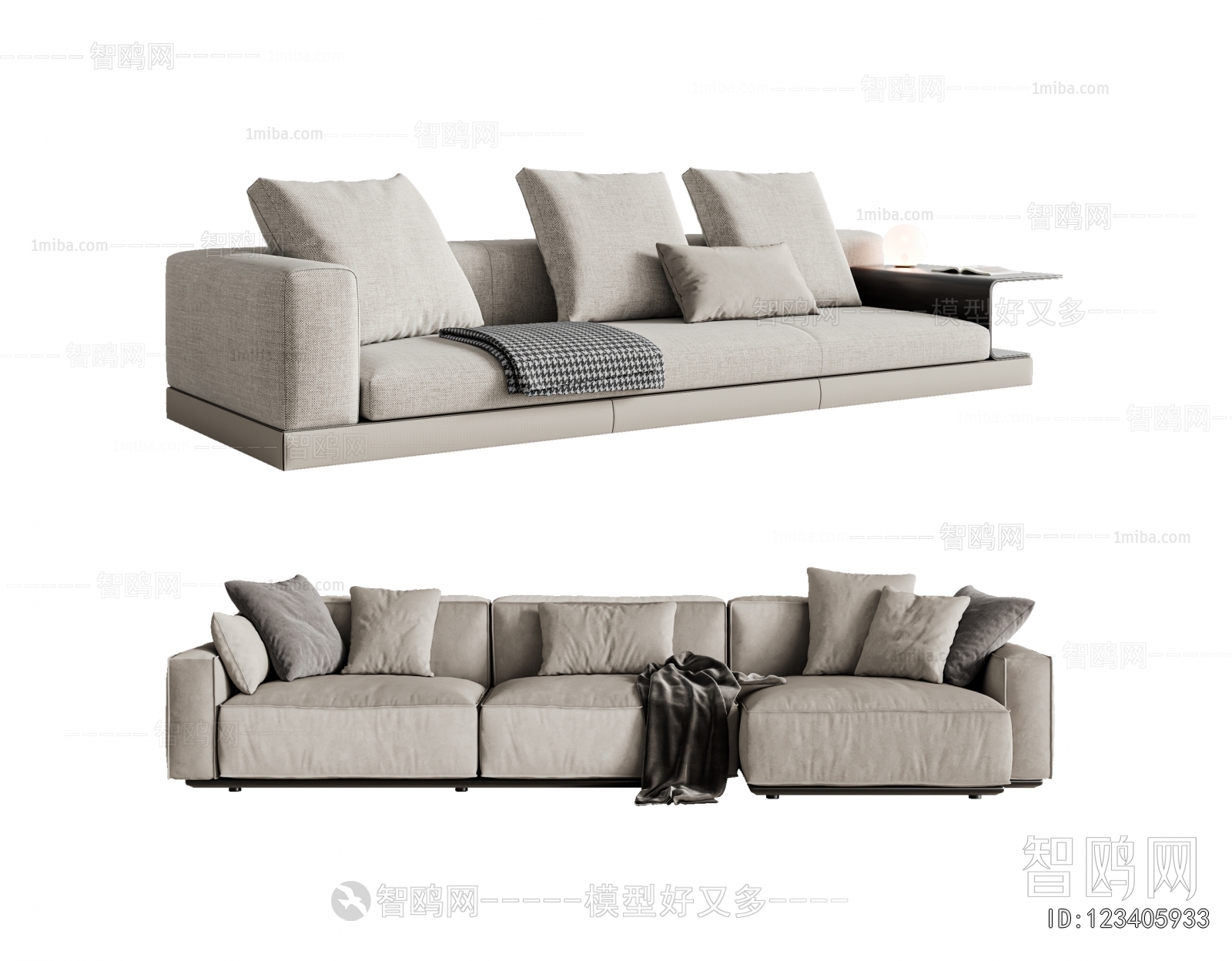 Wabi-sabi Style Multi Person Sofa