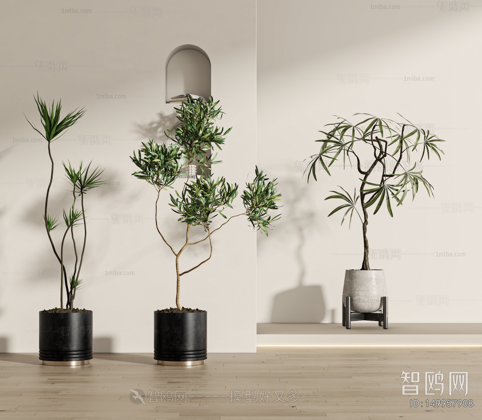 Modern Ground Green Plant Potted Plants