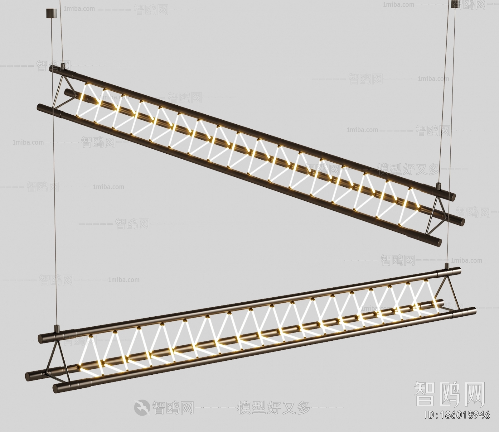 现代三角长吊灯