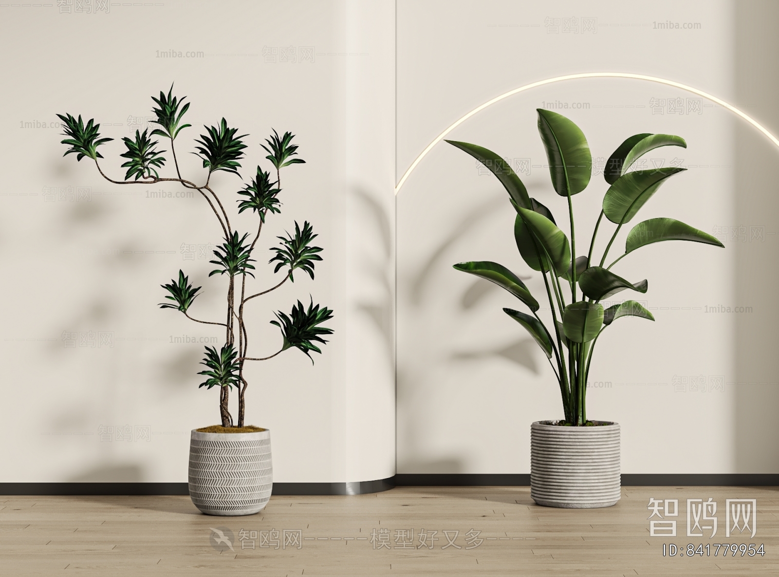 Modern Ground Green Plant Potted Plants