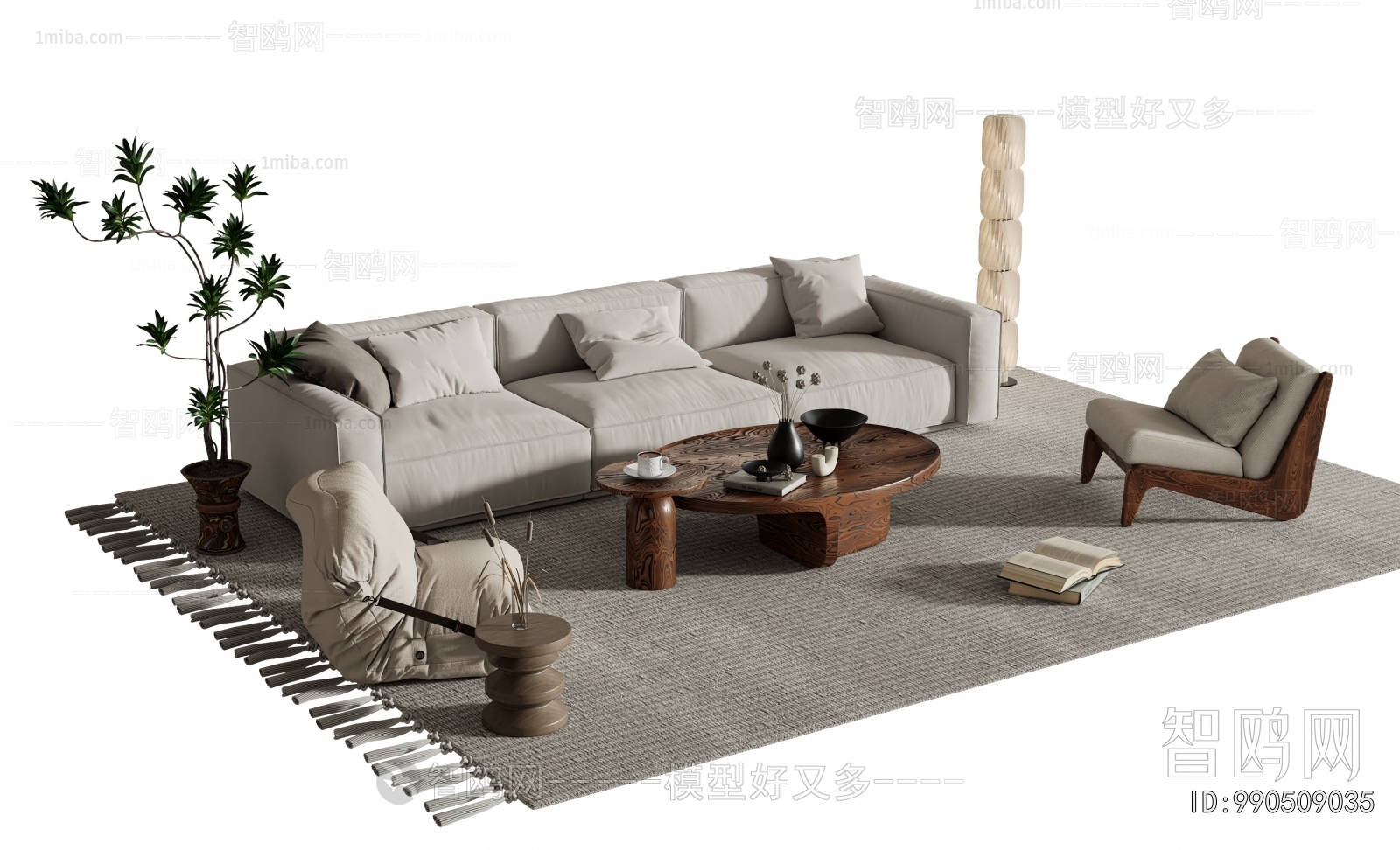 Wabi-sabi Style Sofa Combination