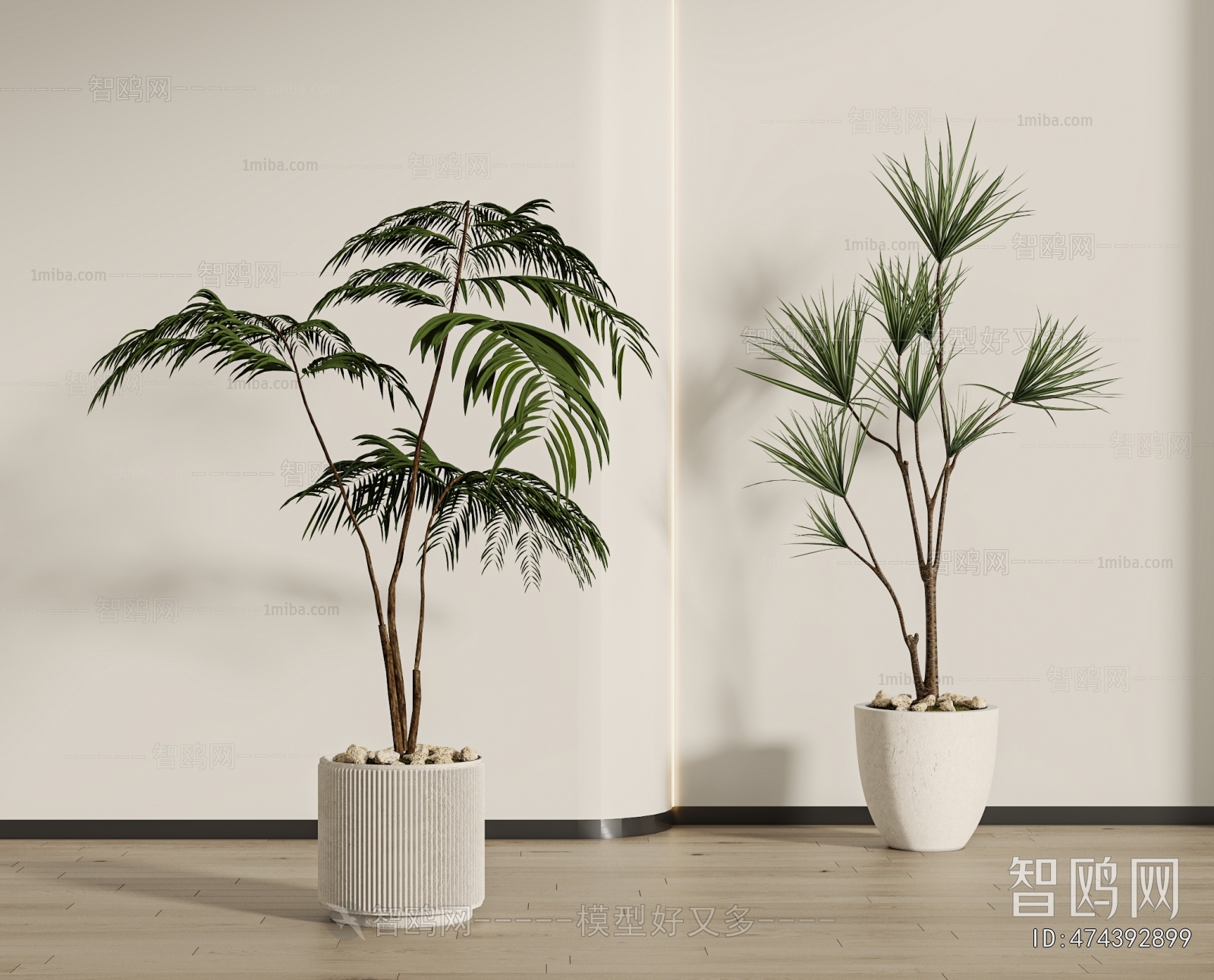 Modern Ground Green Plant Potted Plants