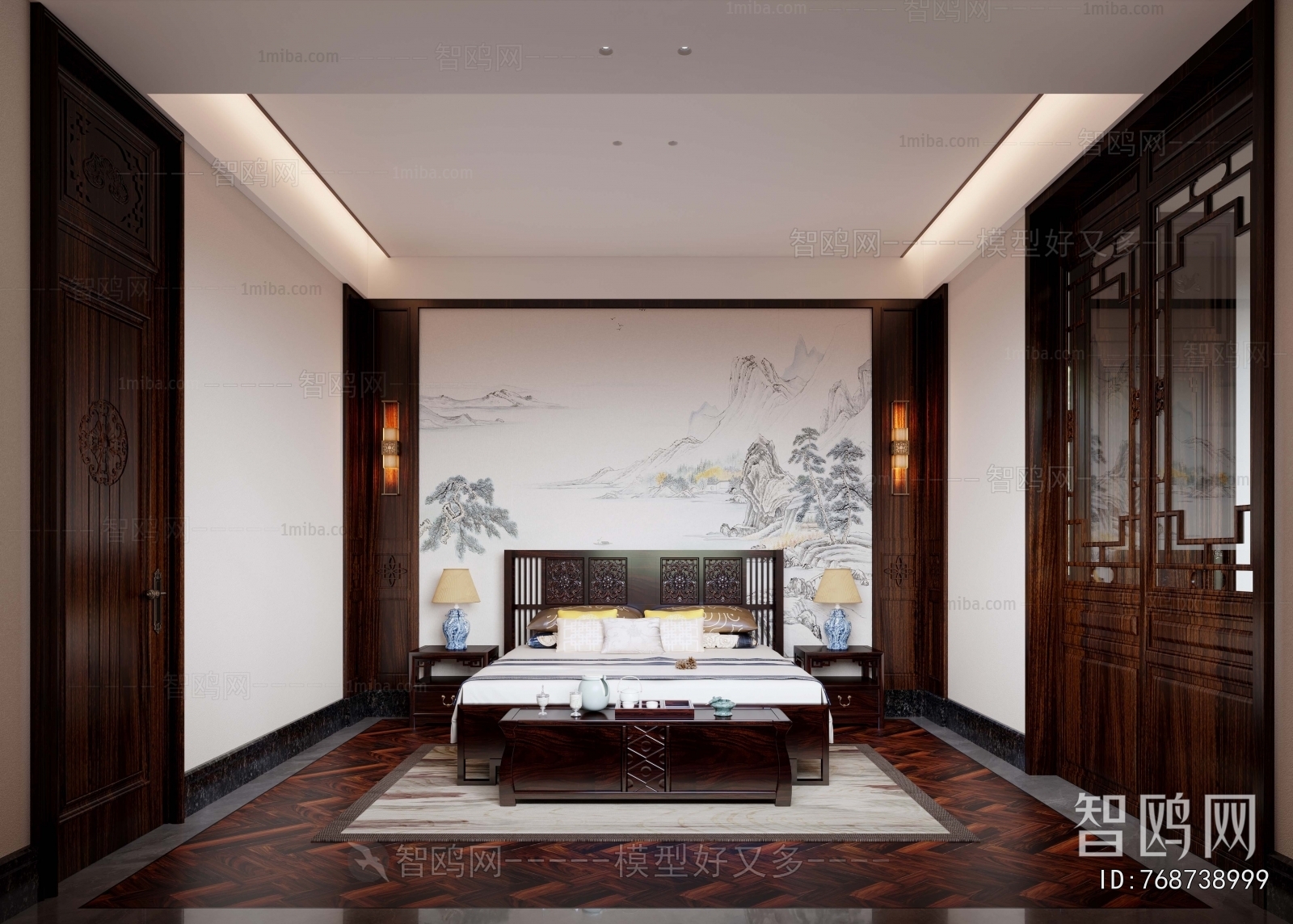 New Chinese Style Bedroom