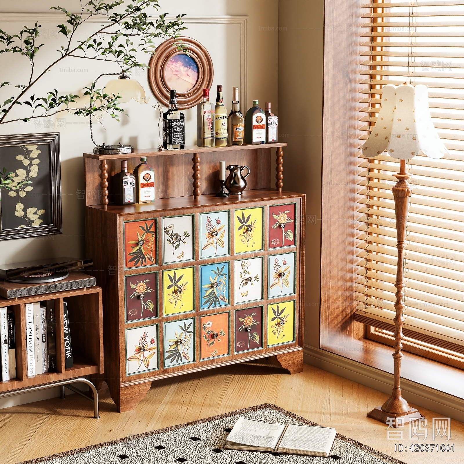 Wabi-sabi Style Decorative Cabinet