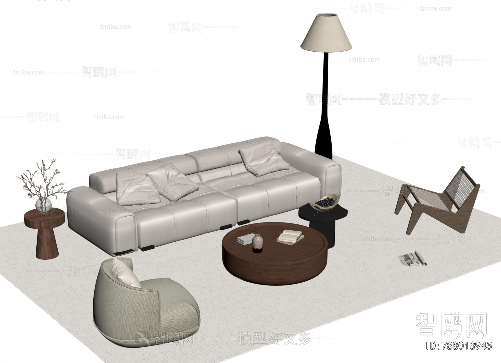 Wabi-sabi Style Sofa Combination