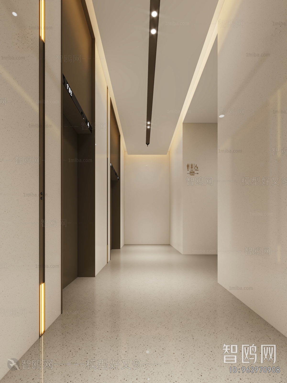 Modern Office Elevator Hall