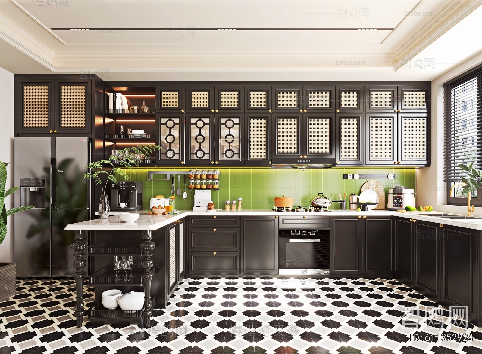 French Style Open Kitchen