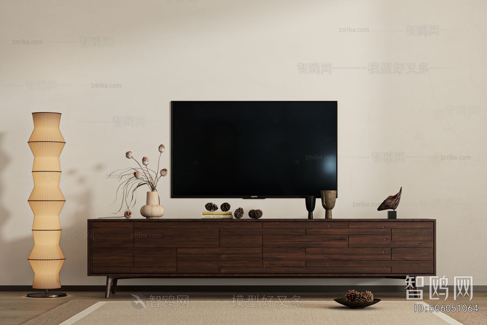 Wabi-sabi Style TV Cabinet