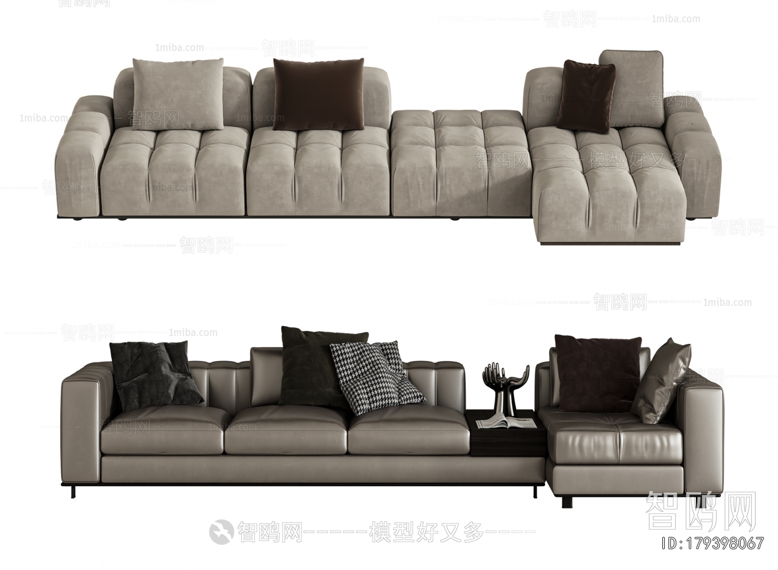 Minotti 现代多人转角沙发