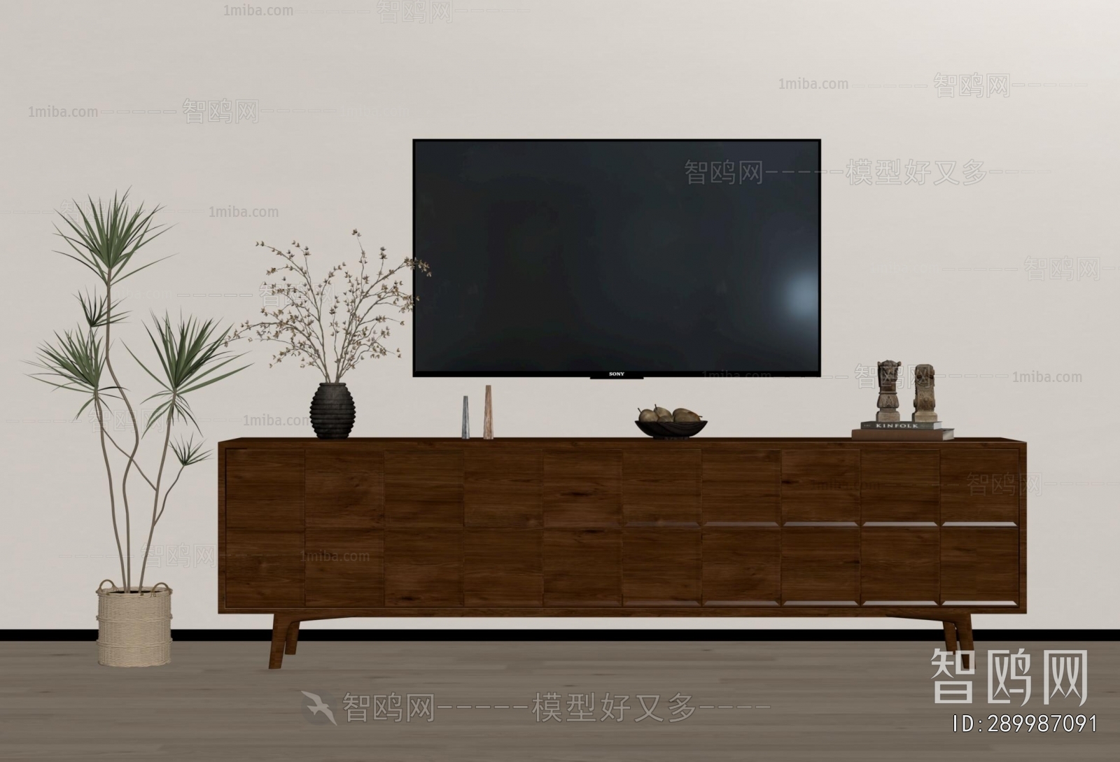 Wabi-sabi Style TV Cabinet