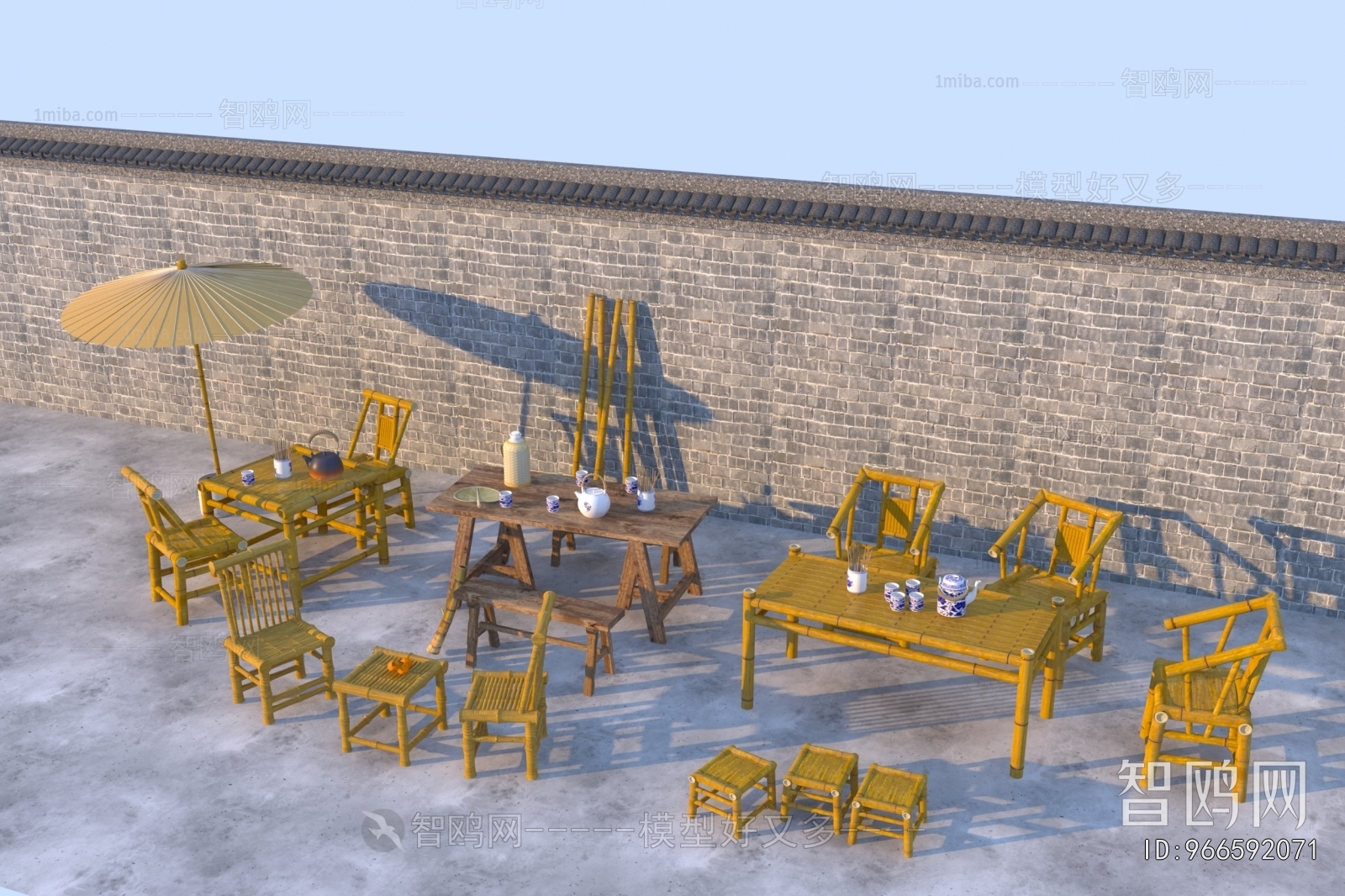 New Chinese Style Outdoor Tables And Chairs