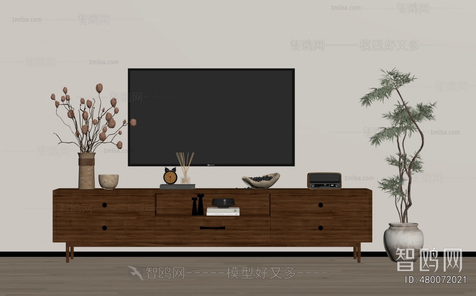 Wabi-sabi Style TV Cabinet