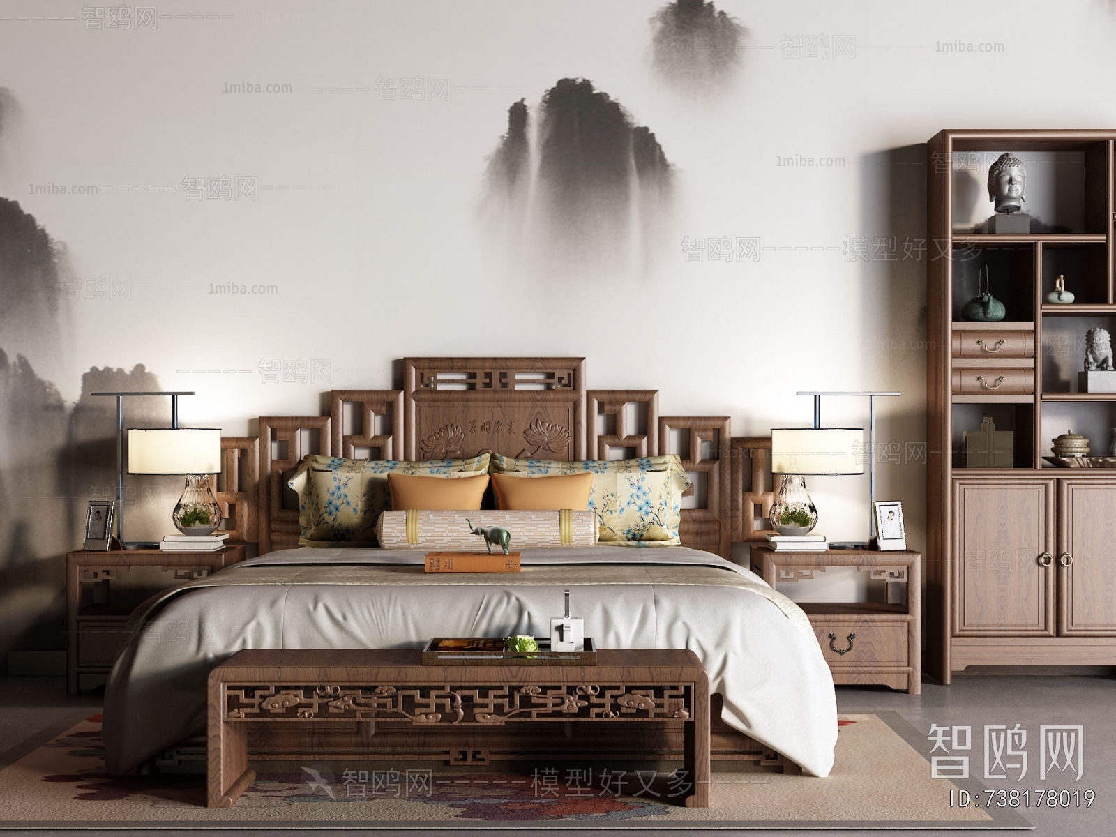 Chinese Style Double Bed