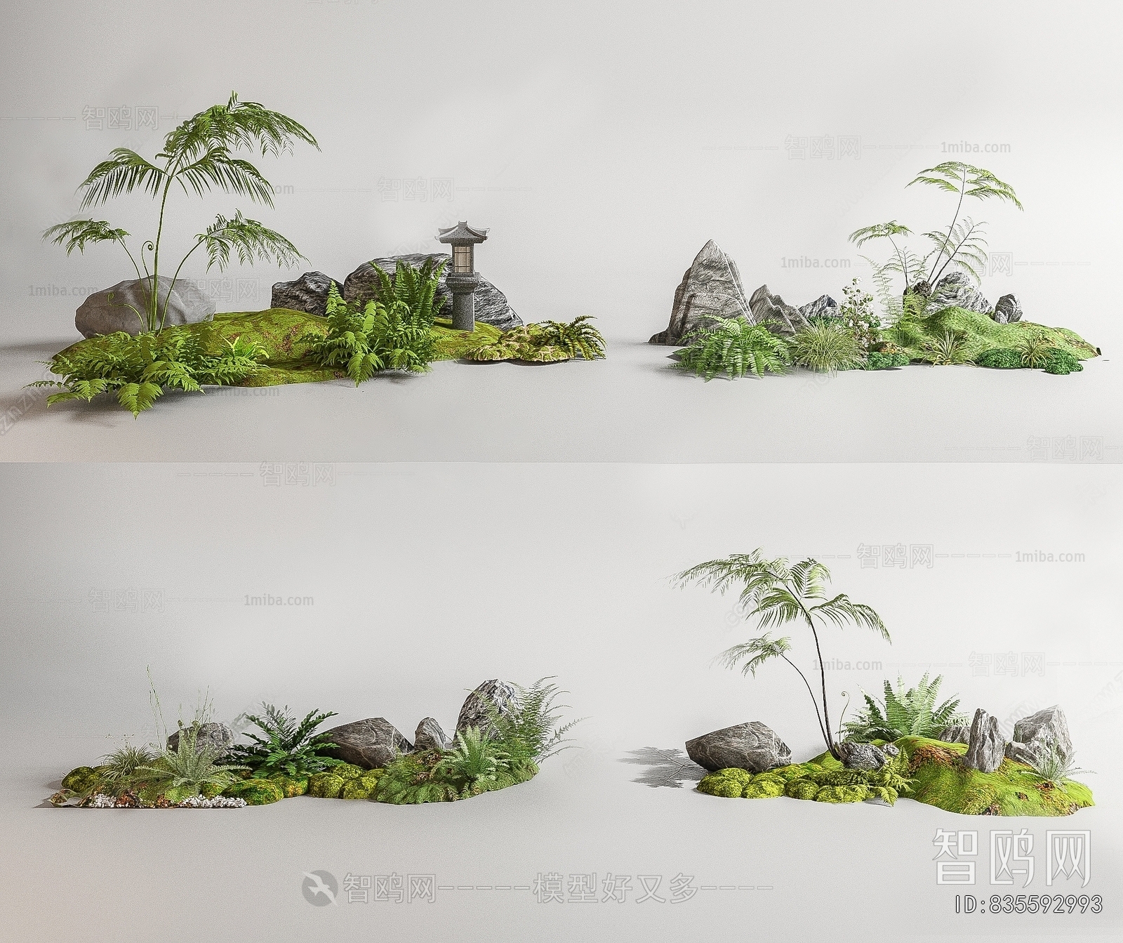 现代阙类景观植物小品