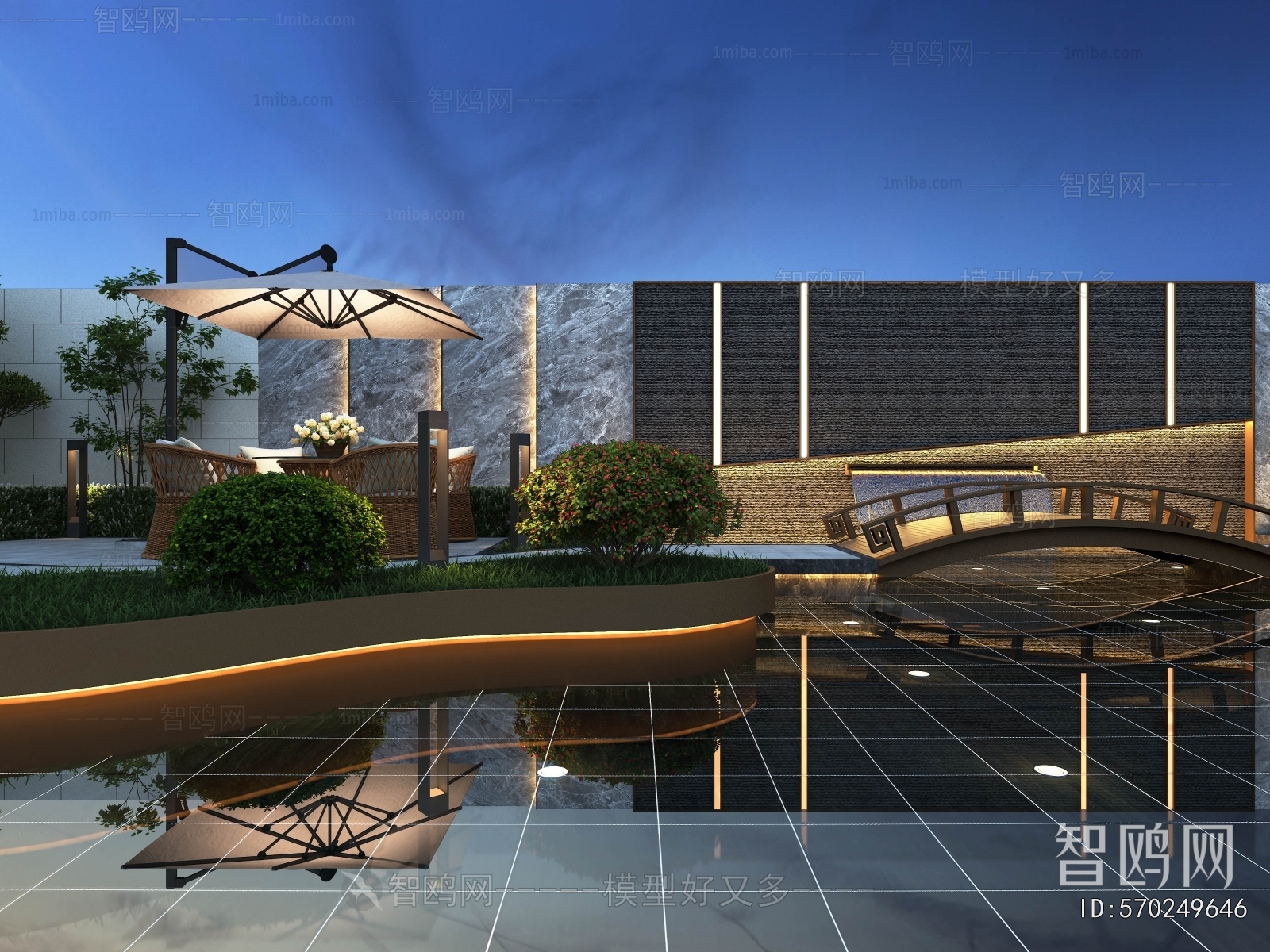 New Chinese Style Courtyard/landscape