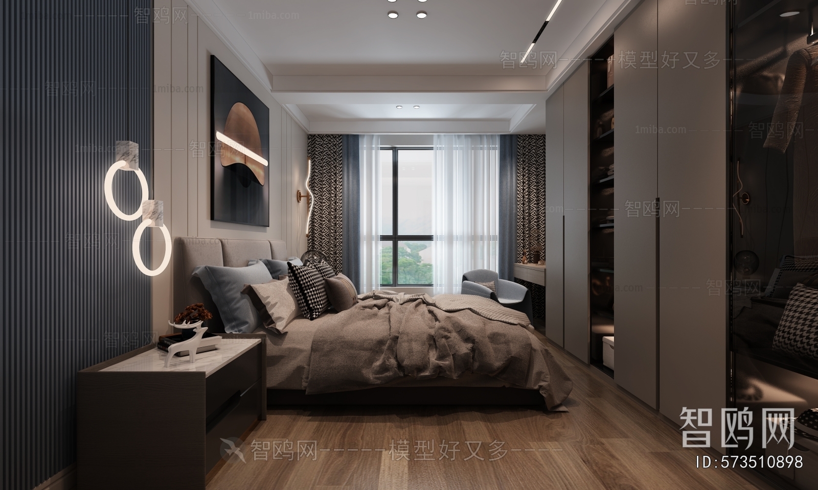 Simple European Style Bedroom