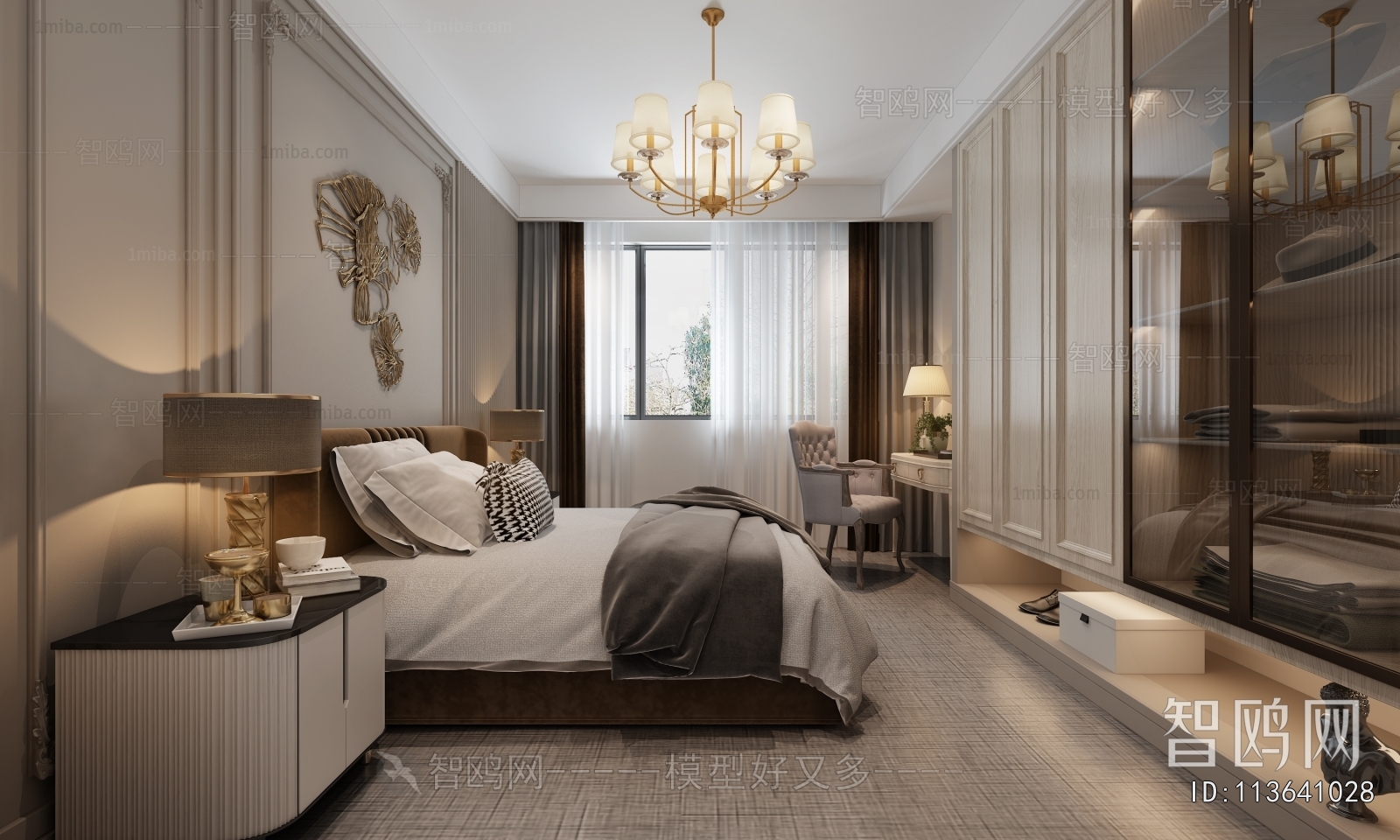 Simple European Style Bedroom