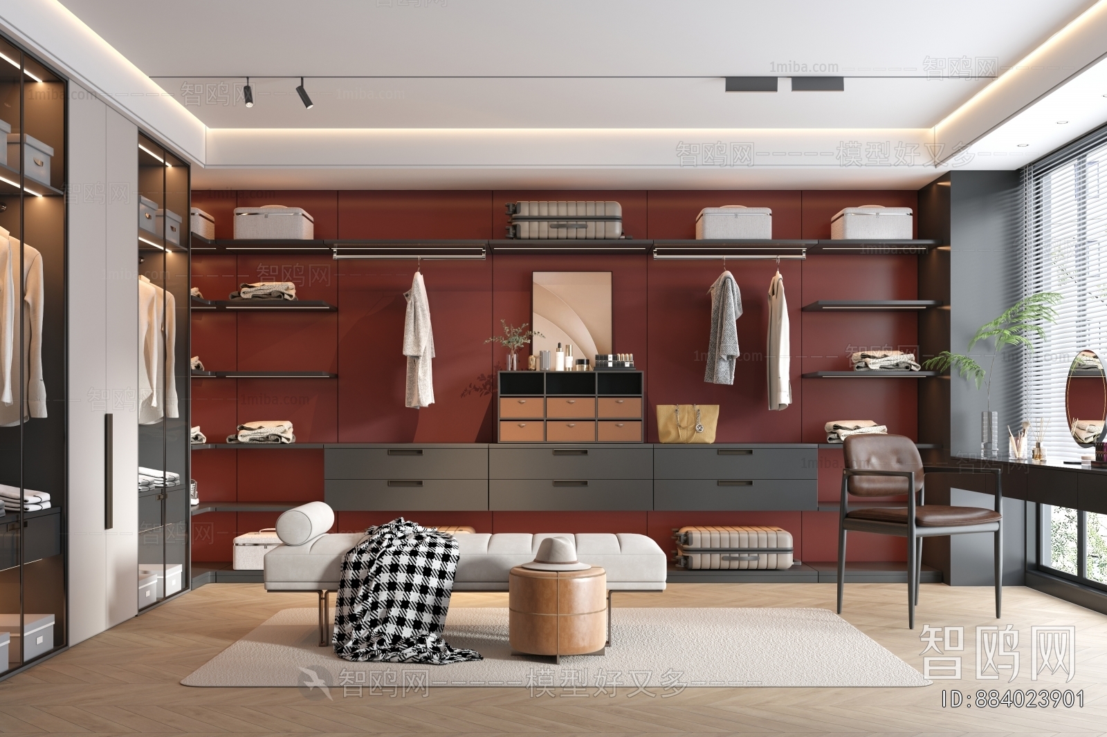 Modern Clothes Storage Area