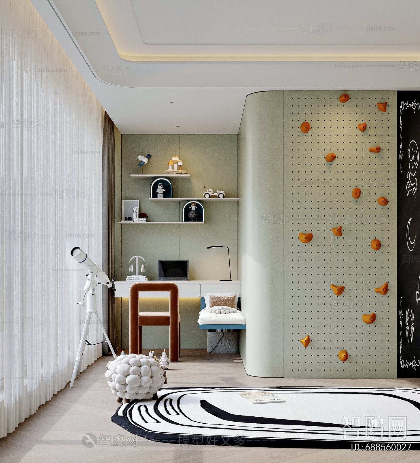 Modern Boy's Room And Son's Room