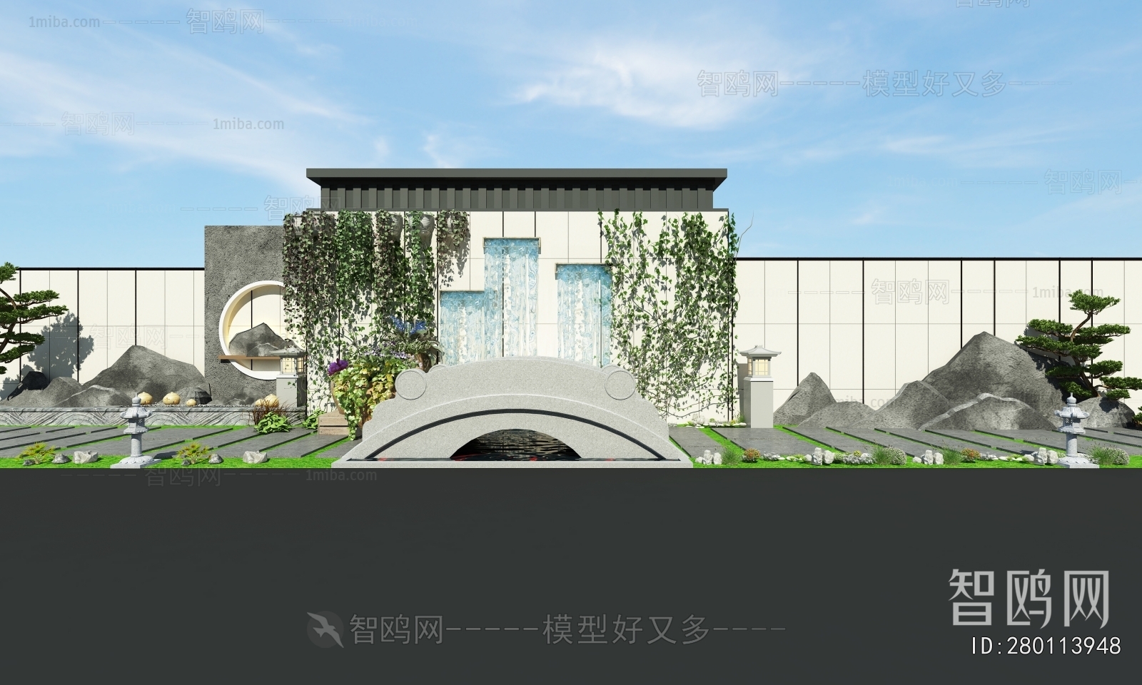 New Chinese Style Courtyard/landscape