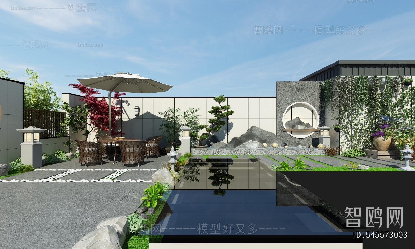 New Chinese Style Courtyard/landscape