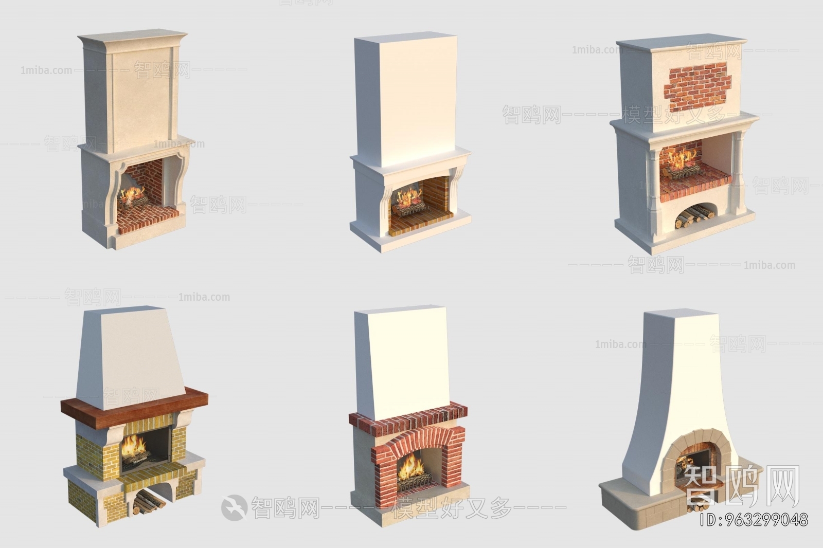 European Style Retro Style Fireplace