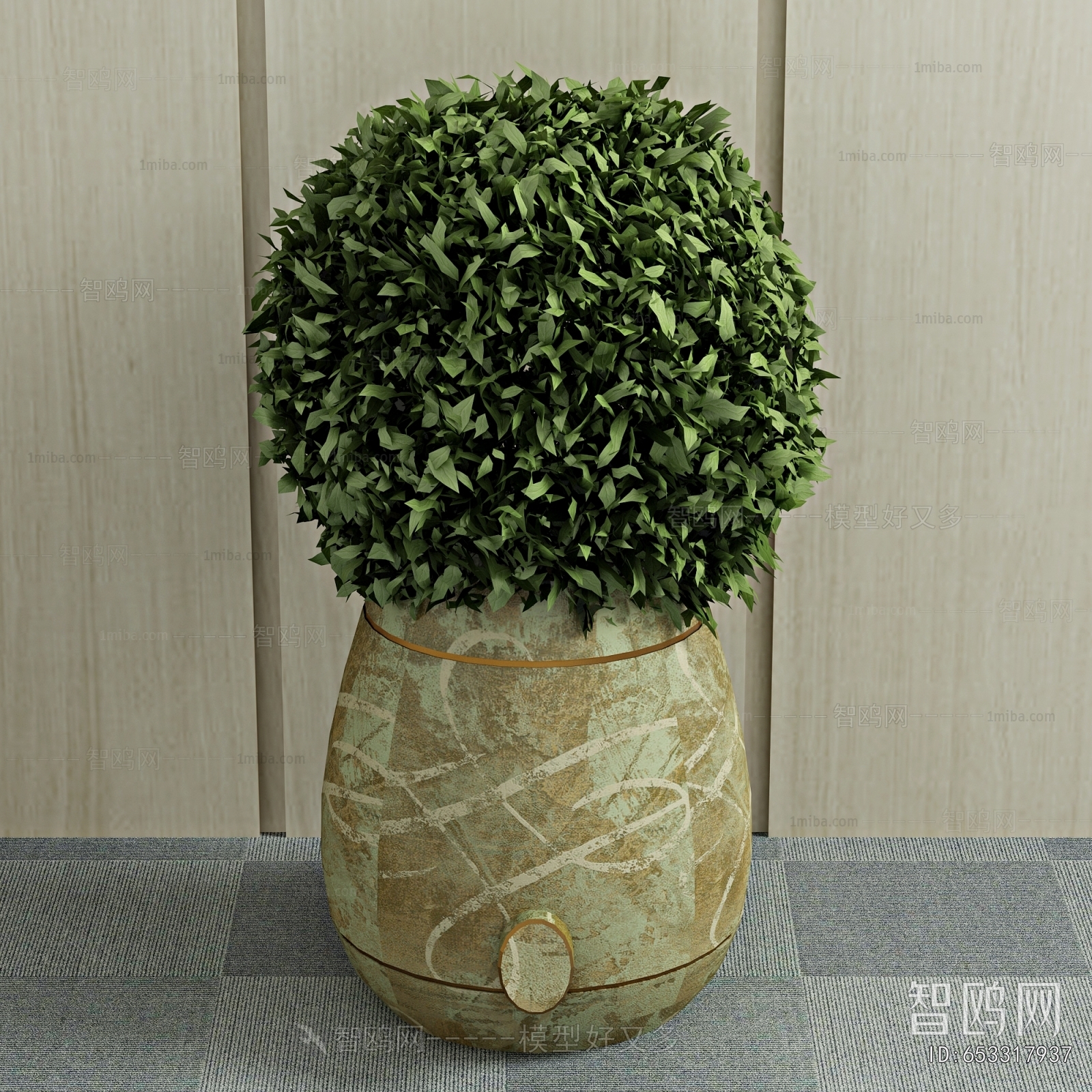 Wabi-sabi Style Ground Green Plant Potted Plants