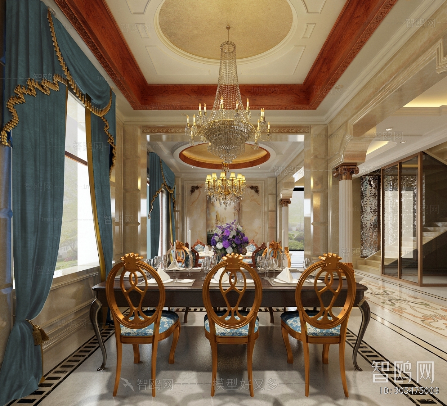 European Style Classical Style Dining Room