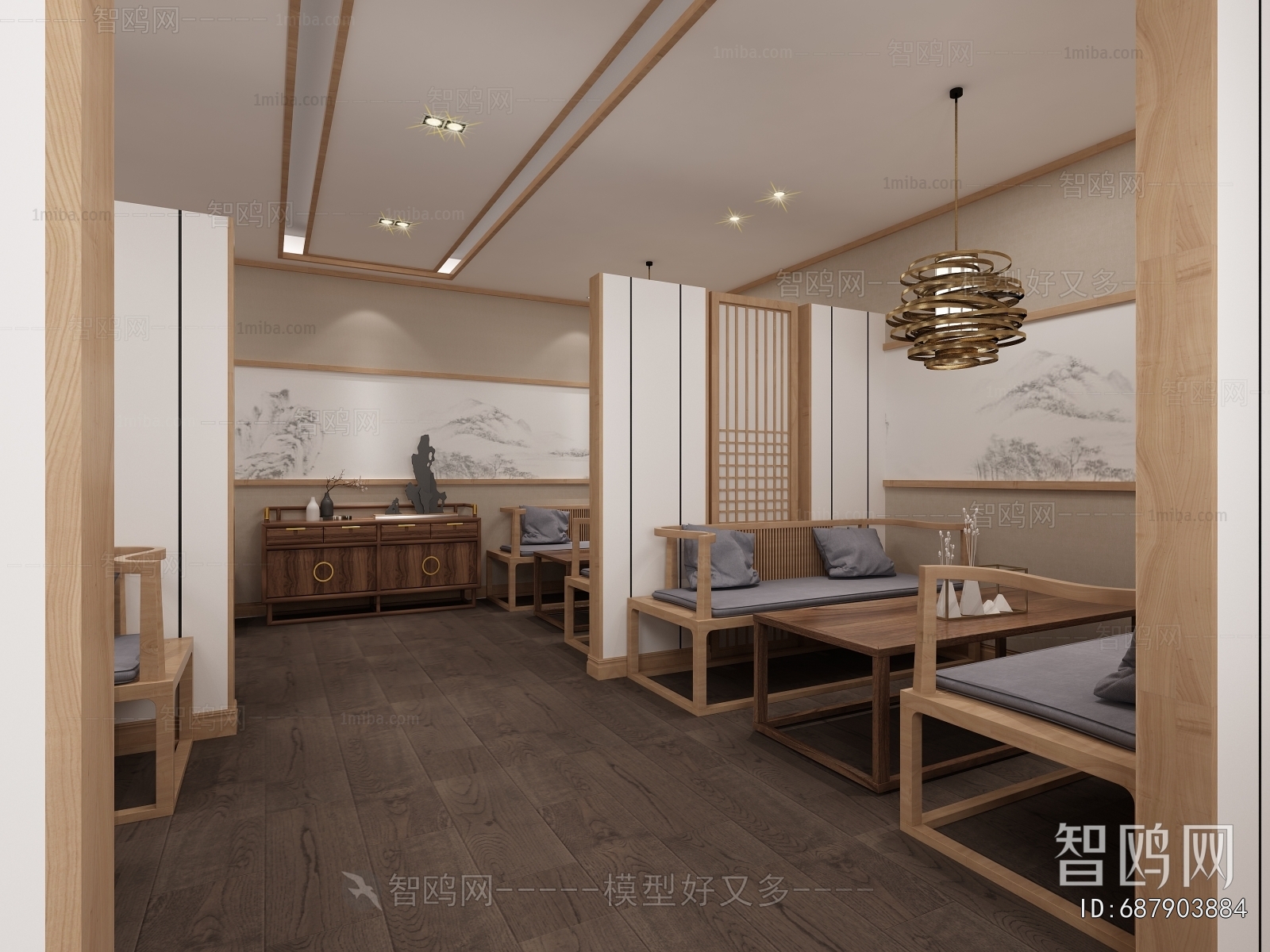 New Chinese Style Teahouse Tea House