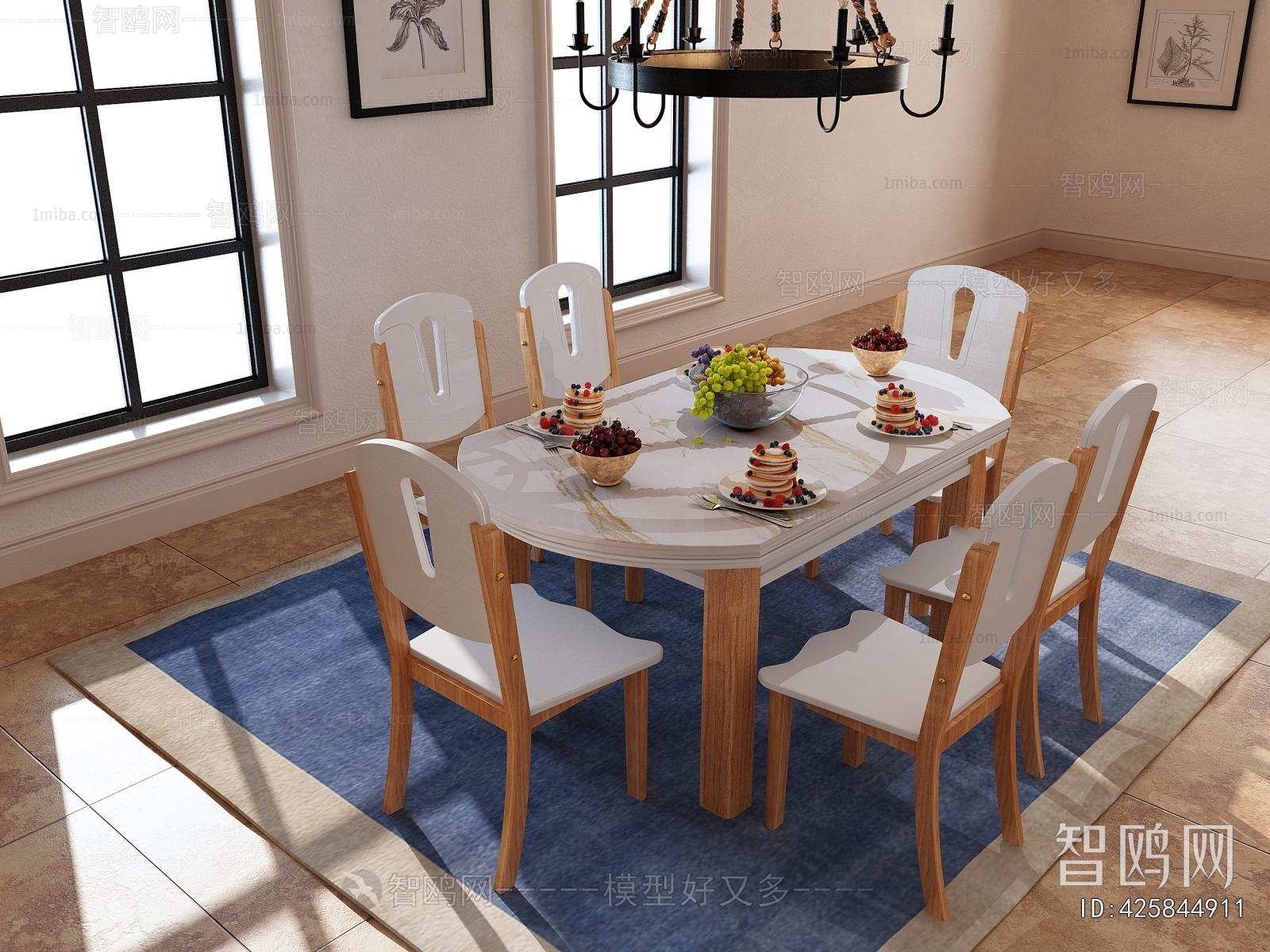 Modern Nordic Style Dining Table And Chairs