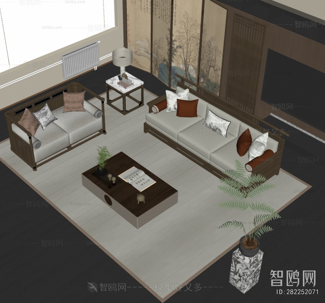 New Chinese Style Sofa Combination