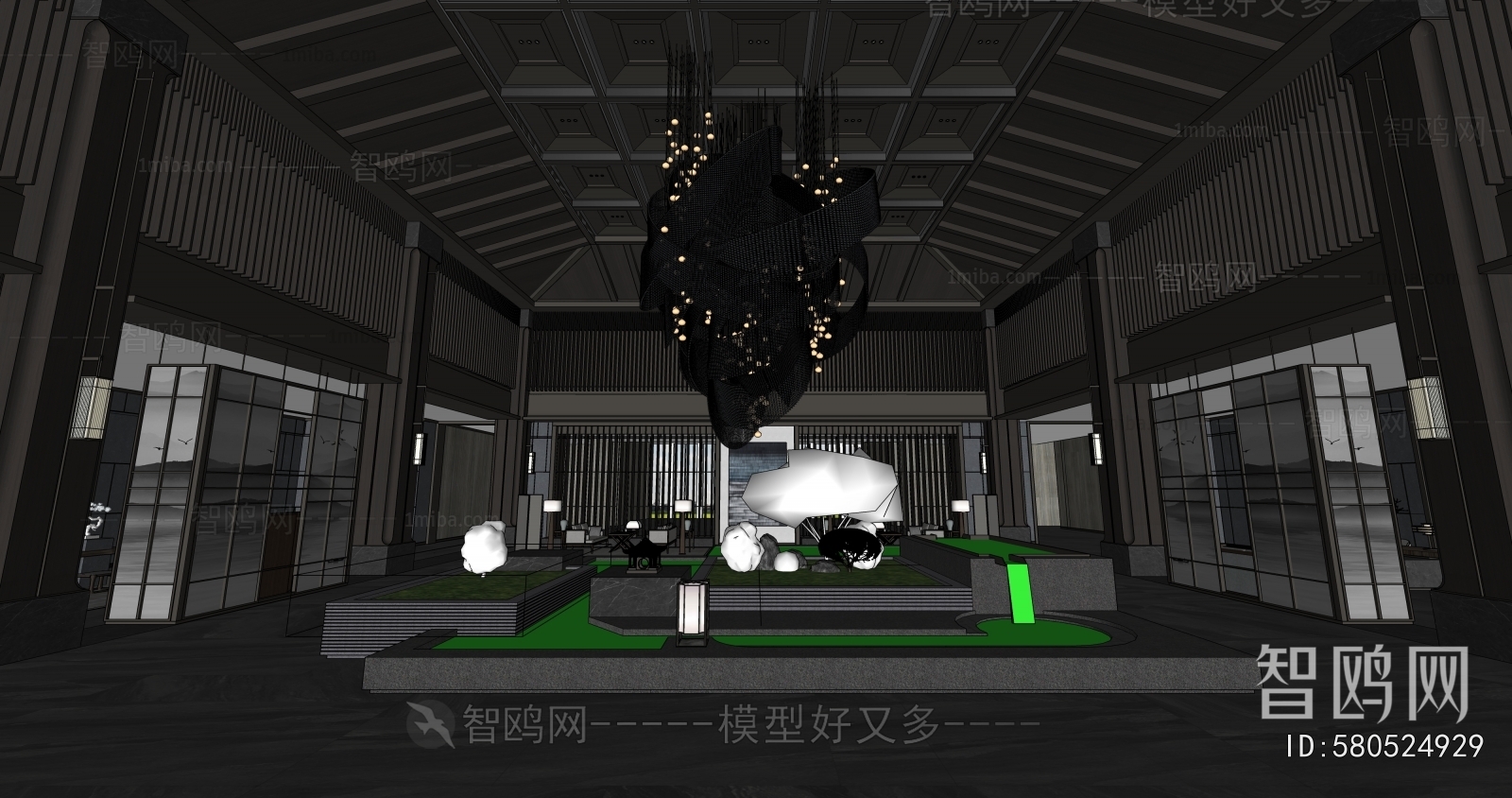 New Chinese Style Lobby Hall