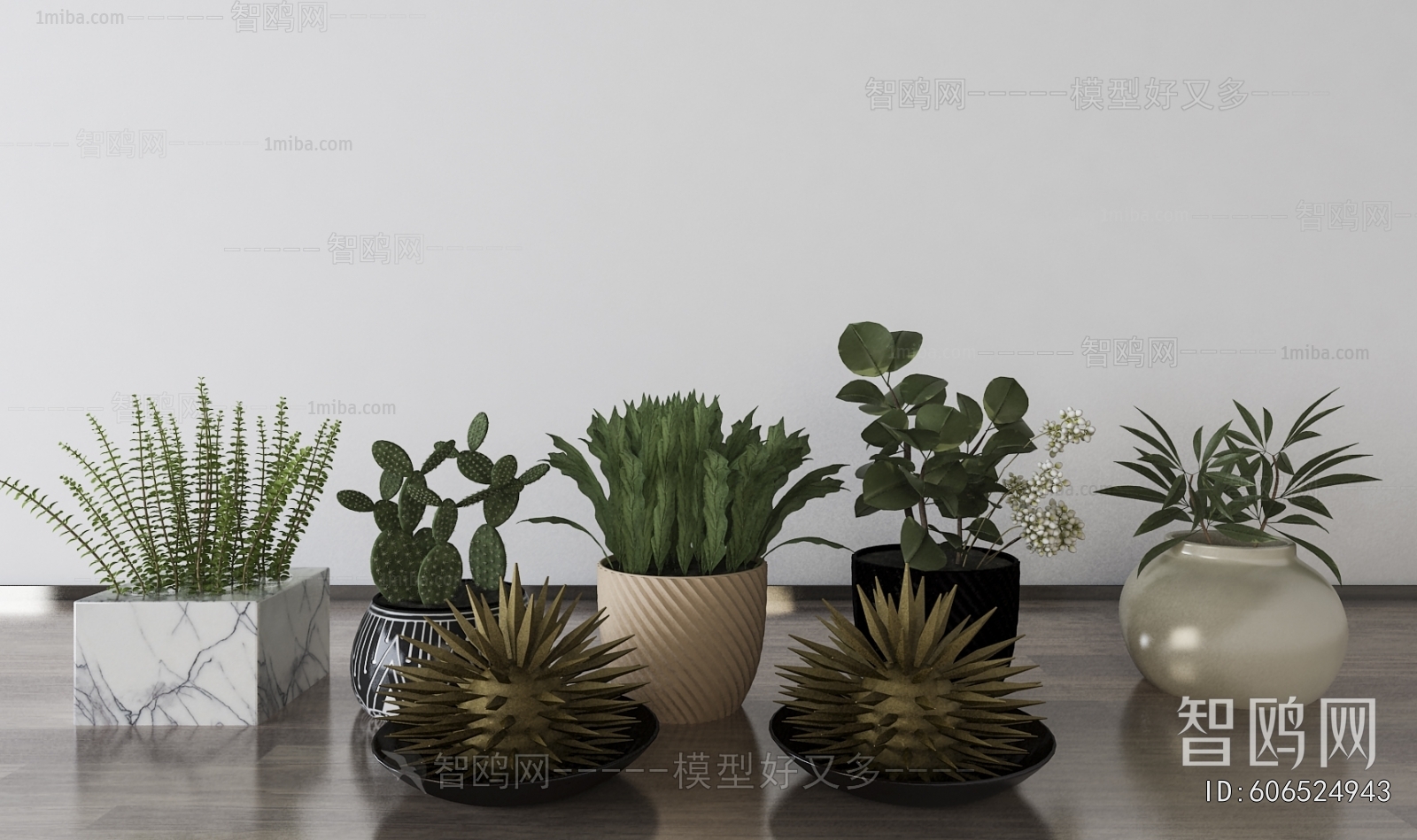 Modern Ground Green Plant Potted Plants