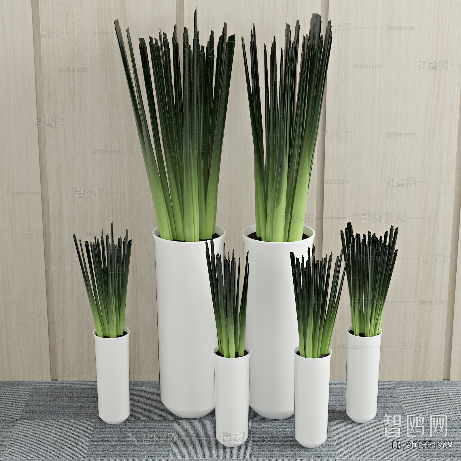 Modern Ground Green Plant Potted Plants